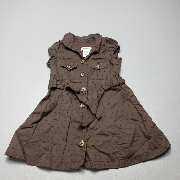 Cherokee baby girls brown summer dress size 12 months - Picture 5 of 5